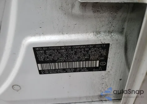 2014 Lexus Is 250 from USA, damaged, VIN JTHCF1D26E5012126